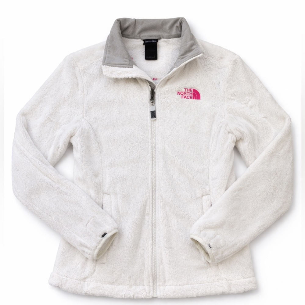 Northface Osito Fleece white and pink Jacket small